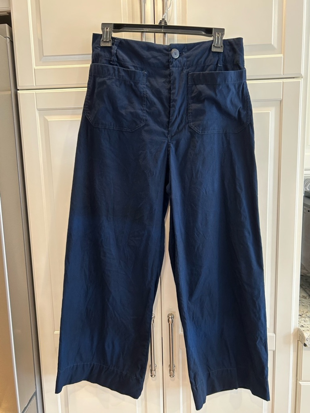 Anthropologie MAEVE THE COLETTE PANT Navy Wide-Leg Chino Pants